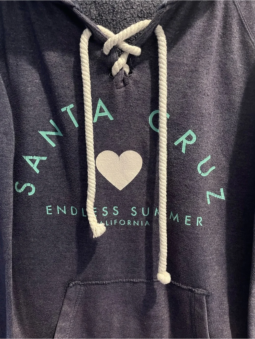 🌊Ocean Drive Santa Cruz Endless Summer Lace Up Hoodie XL 🏄♀️ 🩵 - Picture 4 of 13